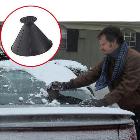 Window Glass Cleaning Tool Scraper Outdoor Funnel Windshield Magic home Snow Remover Car Tool Cone Shaped Ice Scraper